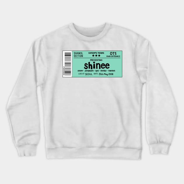 SHINee Concert Ticket Crewneck Sweatshirt by skeletonvenus